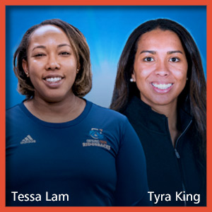Coaches Dr. Tessa Lam and Tyra King from Ontario Tech